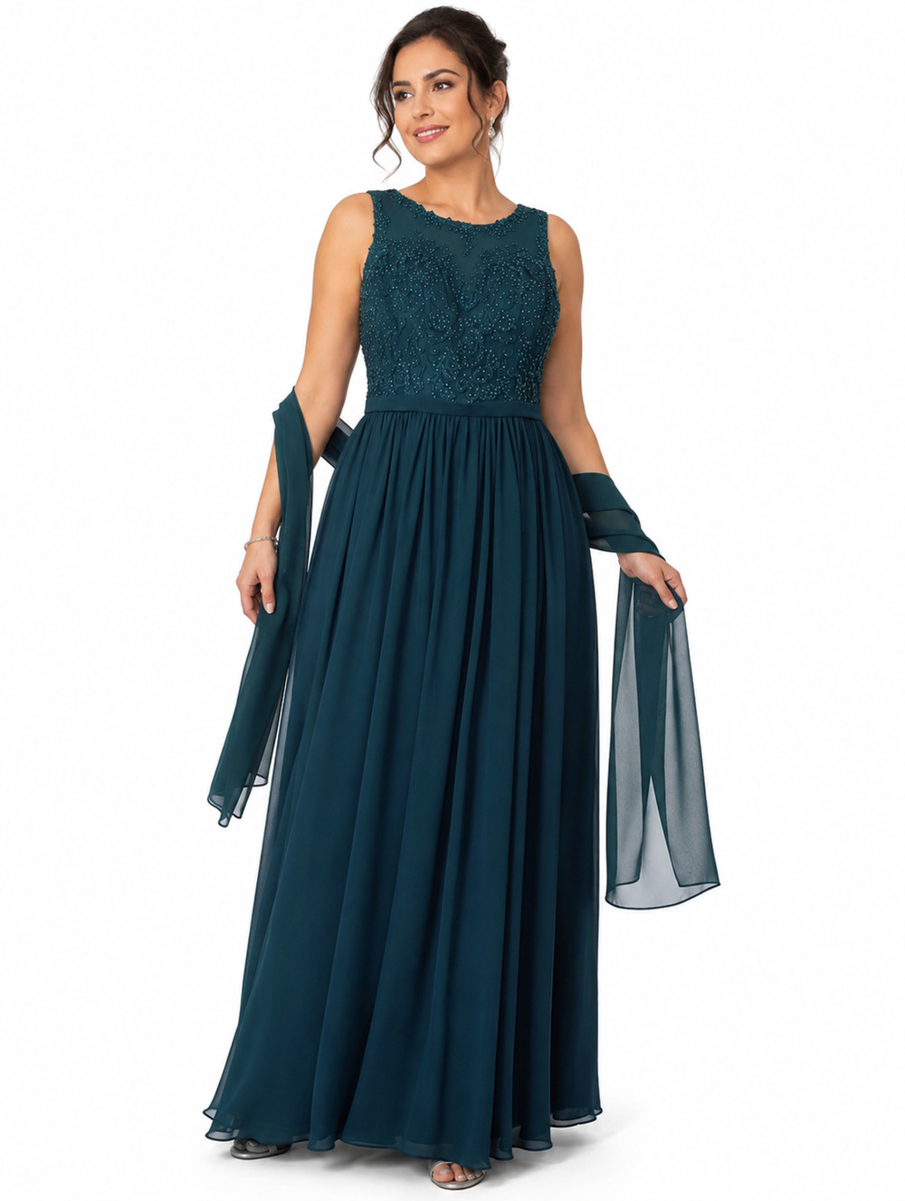 Mascara London Collection Gown Womens Dress Size 12 Sparkling Bead Prom Maxi